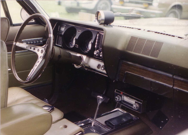 The interior of a US car.