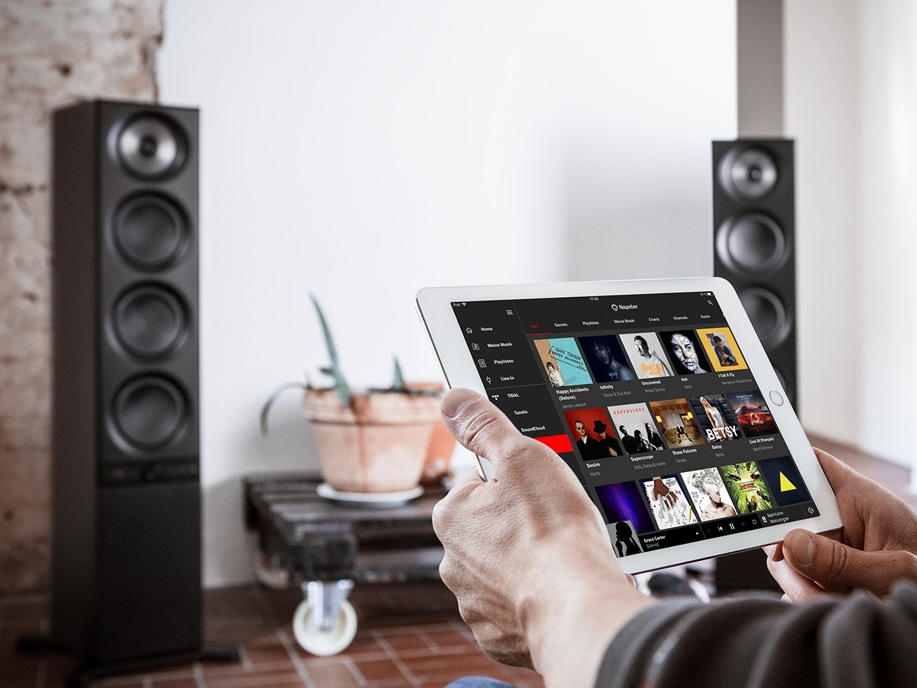 Teufel Stereo L: Streaming with napster