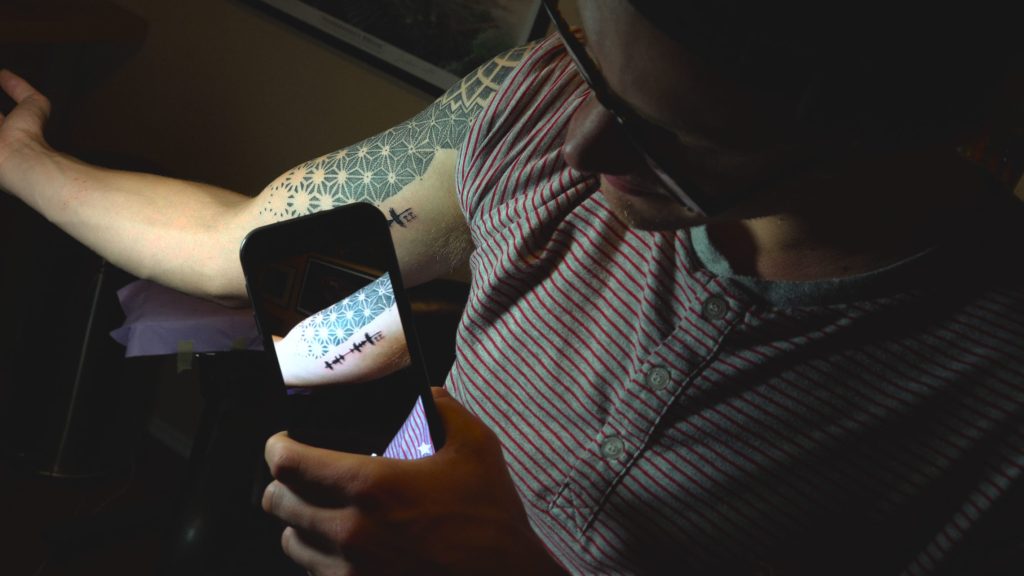 Scanning a Soundwave Tattoo