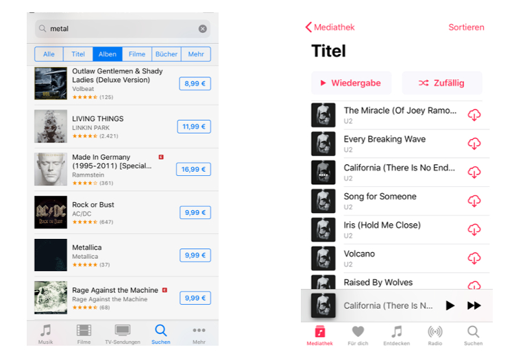 can you buy music from itunes on android