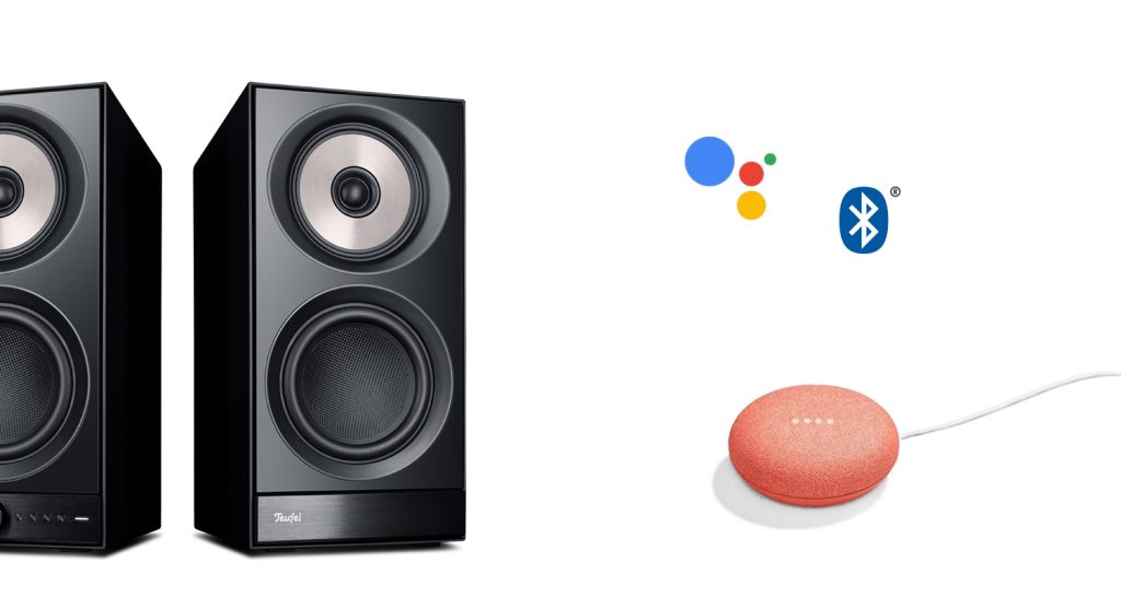 Google Home Mini with the Teufel Stereo M