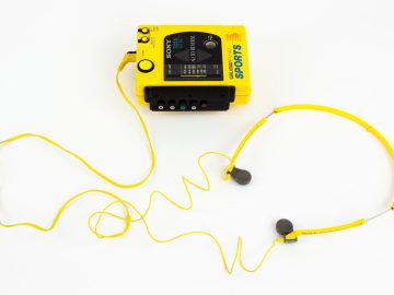 Yellow WM-F63 Walkman product image against white background