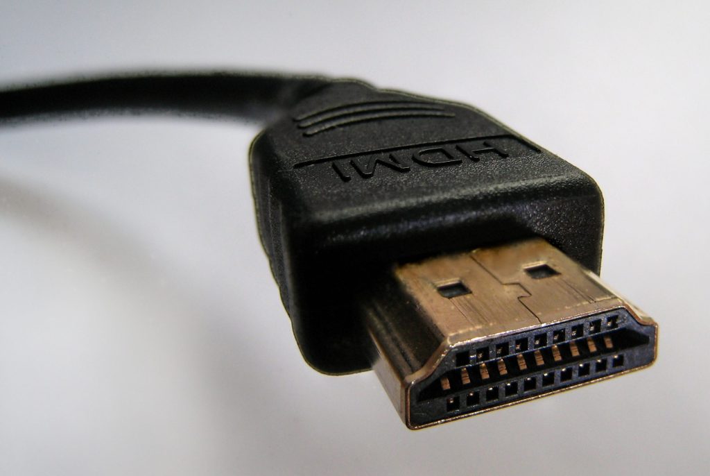 Close-up of an HDMI connector